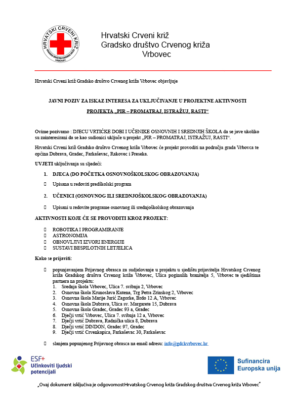 Javni poziv za iskaz interesa 1